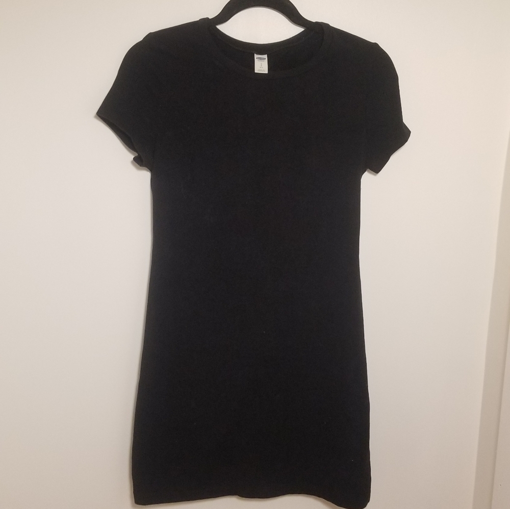 Black mini tshirt dress
